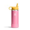 Hydro Flask Hydration Kids Bottle Wide Mouth With Straw Lid 18oz/532ml - Dahlia
