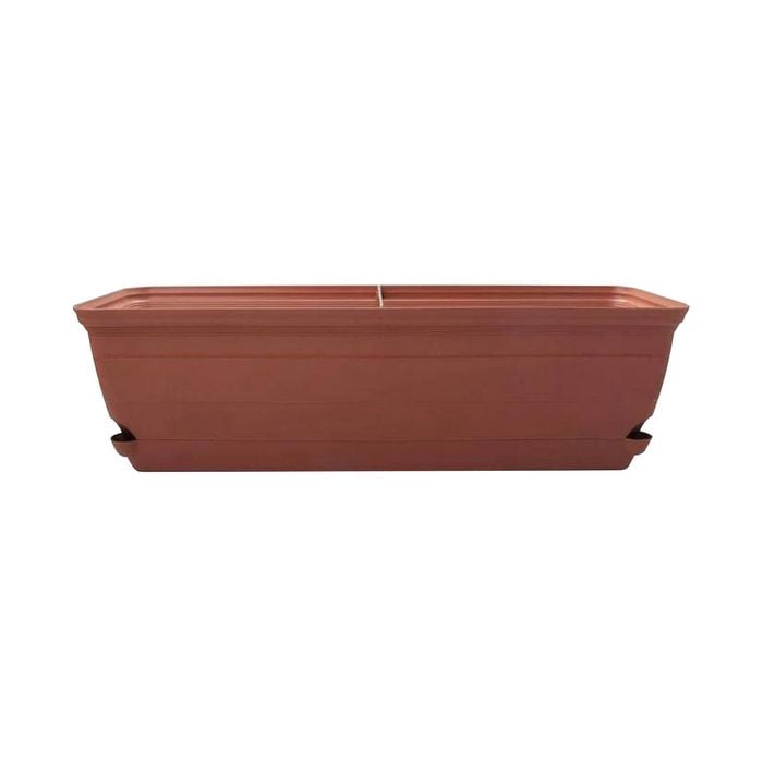 EDEN 60cm Terracotta Roman Self Watering Trough Planter