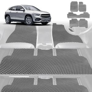 6D Diamond Car Floor Mats for Mercedes-Benz GLE-Class 2020-Current-Ultimate Set-Grey-Outback GT