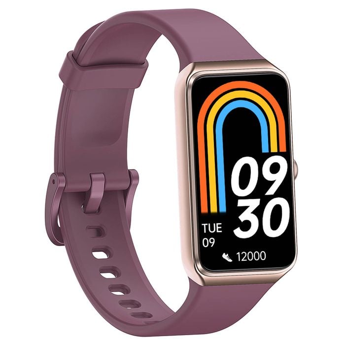 Fitness Tracker Smart Watch BT 5.0 1.47" Display Thermometer BPM Monitor - Purple