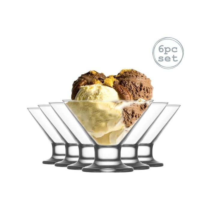 LAV Crema Glass Ice Cream Dessert Bowl - 165ml - Pack of 6 Serving Bowls Ice Cream Cups