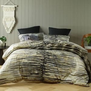 Bianca Safari Black Quilt Cover Set Super King