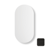 Attica Nobu 900mm Oval Black Oak Shaving Cabinet