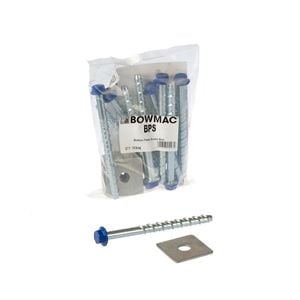 BOWMAC M10 x 140mm Zinc Galvanised Bottom Plate Screw Bolt - 10 Pack
