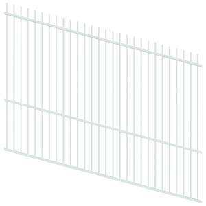 ProtectorAl 1201 - 2400 x 1800mm Pearl White Raked 16-30º Picket Top Pool Fence Panel