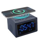 Laser Alarm Clock With Wireless Charging And Bluetooth (Black)