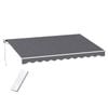 Instahut Retractable Folding Arm Awning Motorised Sunshade 4.5Mx3M Grey