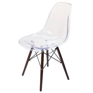 Sk Designer Living | Replica Eames Dsw Eiffel Chair | Clear & Walnut