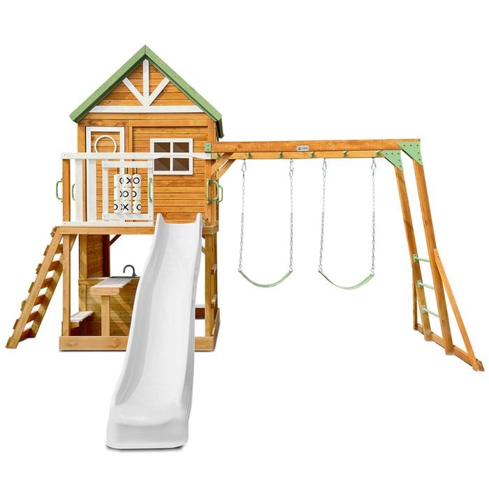 Lifespan Kids Riversdale Play Centre with 2.2m Pastel White Slide