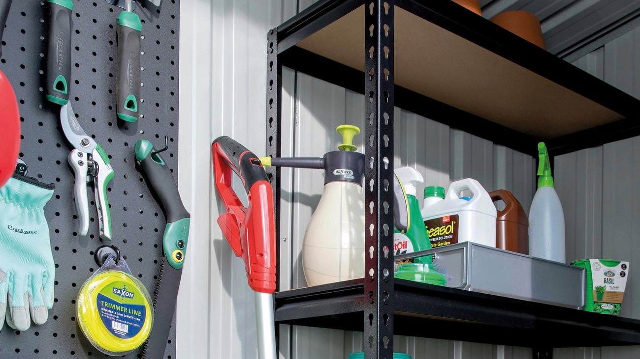 Storage - Shed Shelving - Backyard - Close Up