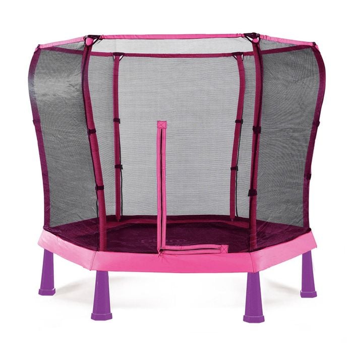 Plum Play AU 7ft Junior Jumper Trampoline Springsafe Enclosure Ages 3-7y - Pink