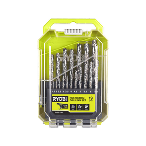 Ryobi 19 Piece Metric High Speed Steel Drill Bit Set