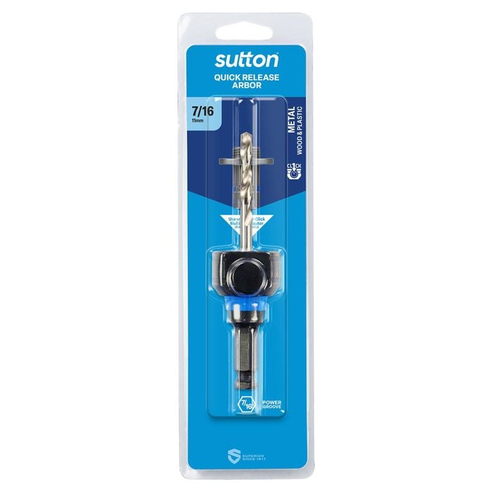 Sutton Tools 7/16" Hex Shank Quick Release One Click Arbor