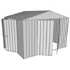 Build-a-Shed 3.0 x 3.0 x 2.3m Dual Double Hinged Door Shed - Zinc