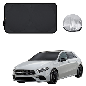 Front Windscreen Sun Shade for Mercedes-Benz A-Class 2018 - Current (W177) - Standard 150 x 85 cm - Black