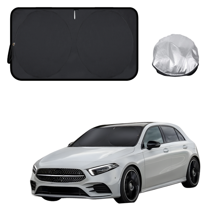 Front Windscreen Sun Shade for Mercedes-Benz A-Class 2018 - Current (W177) - Standard 150 x 85 cm - Black