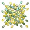 Mandala Art Lemon Lime Mosaic Glass Shapes