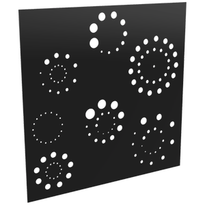 ProtectorAl 300-1200w x 300-1200h Gloss Black/Satin Black Fireworks Unframed Composite Deco Panel