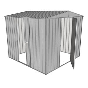 Build-a-Shed 2.3 x 2.3 x 2.3m Single Hinge and Single Sliding Door Shed - Zinc
