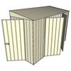 Build-A-Shed 1.2 x 3.0 x 2.0m Tunnel Shed Tunnel Hinged Door with 2 Hinged Side Doors - Cream