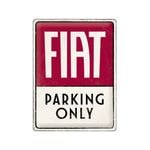 Nostalgic-Art Large Sign Fiat Parking Only