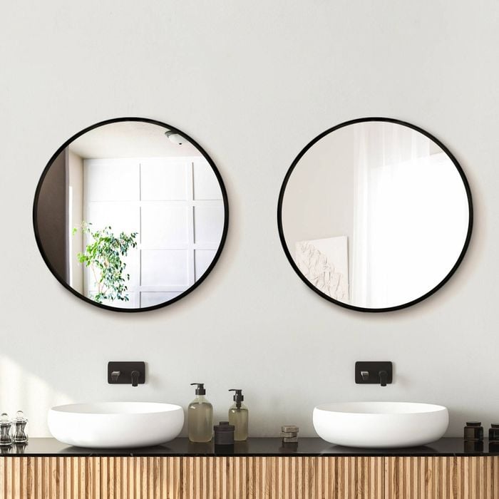 Embellir Round Wall Mirror 50cm X2