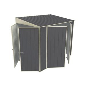 Build-a-Shed 1.5 x 2.3 x 2.0m Skillion Double Hinged Side Door Shed - Grey