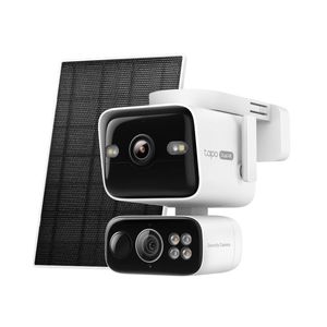 TP LINK Tapo 4K Solar-Powered Dual-Lens Pan/Tilt Security Camera Kit