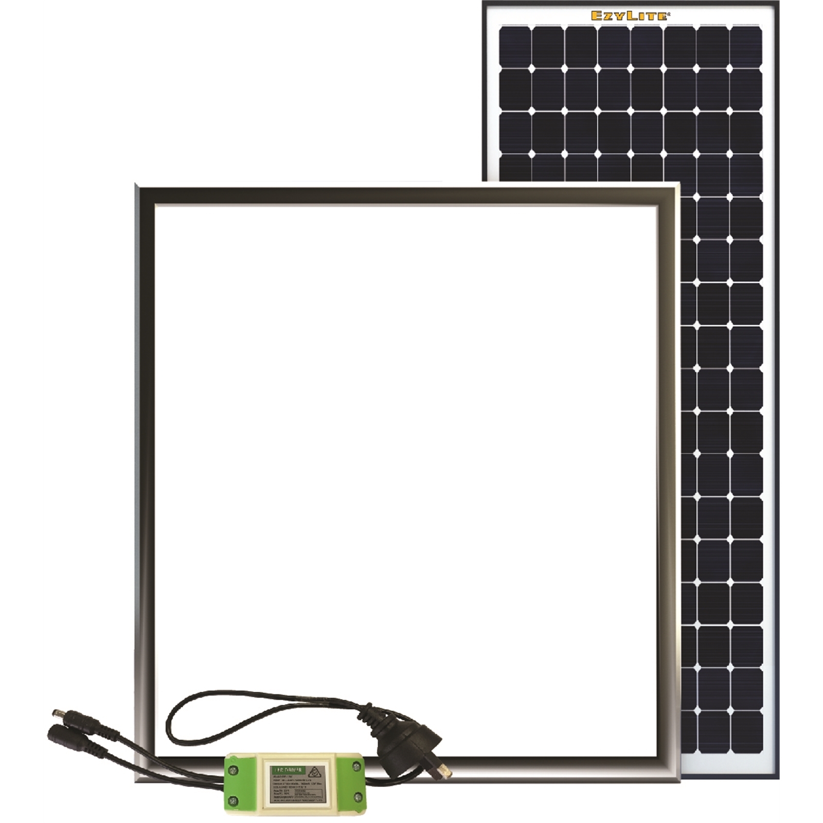 EzyLite 450mm Square Hybrid SolarLight Easy DIY Ceiling Mount Skylight Alternative with Bonus Driver