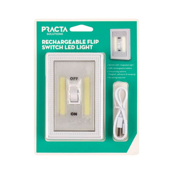 Practa Rechargeable Flip Switch LED Light White