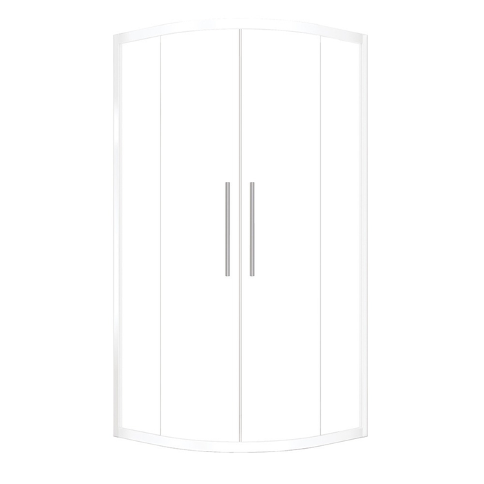 Stein 1000 x 2000mm White Georgia Curved Shower - Door Only
