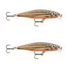 2x Rapala 8cm Flat Rap Floating Shallow Diving Fishing Lures - Seluang