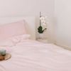 Bulbul Home 375tc Fitted Sheet & Pillowcase Bedding Set Pink Salt Queen