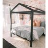 Hide & Seek Kids Hideaway Timber Kids Bed - Dark Grey, Double