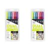 2x 6pc Tombow Dual Brush/fine Pen Marker Water-based Sketching/drawing Tropical