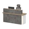 Modern Furniture JARIN  Reception Desk Right Panel - Carbon Grey & White Colour