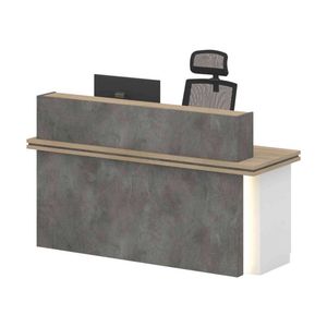 Modern Furniture JARIN  Reception Desk Right Panel - Carbon Grey & White Colour