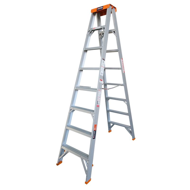 2.4m 150kg Industrial Aluminium Double Sided Step Ladder