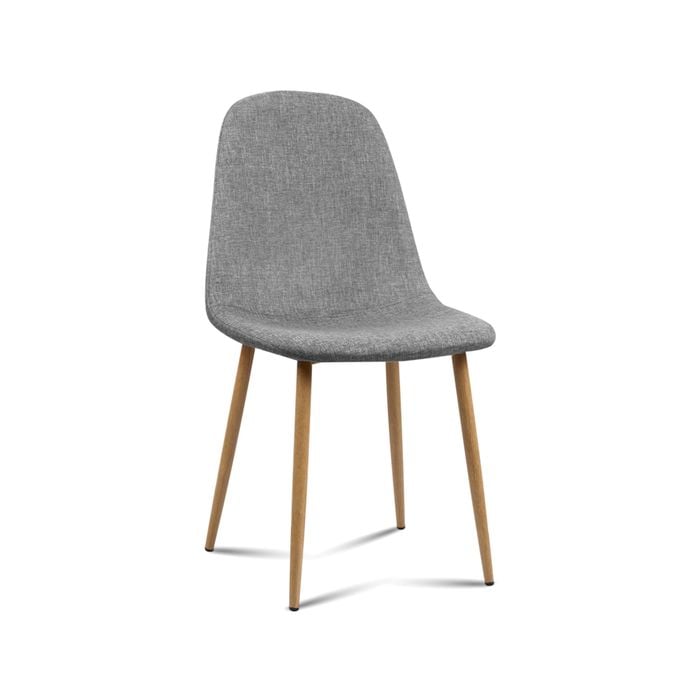 Artiss Set of 4 Light Grey Fabric Modern Dining Chairs
