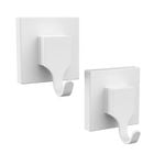 Fusion-Loc 13kg White Suction Bathroom Hook - 2 Pack