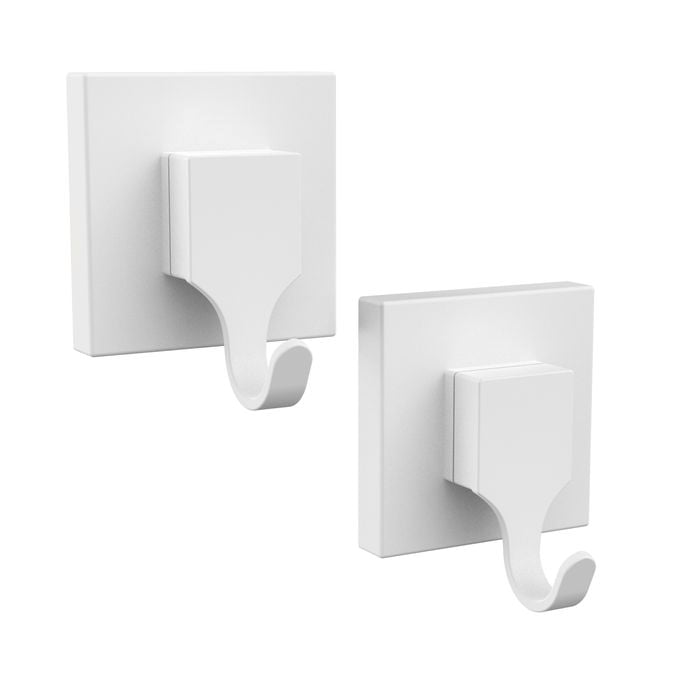 Fusion-Loc 13kg White Suction Bathroom Hook - 2 Pack