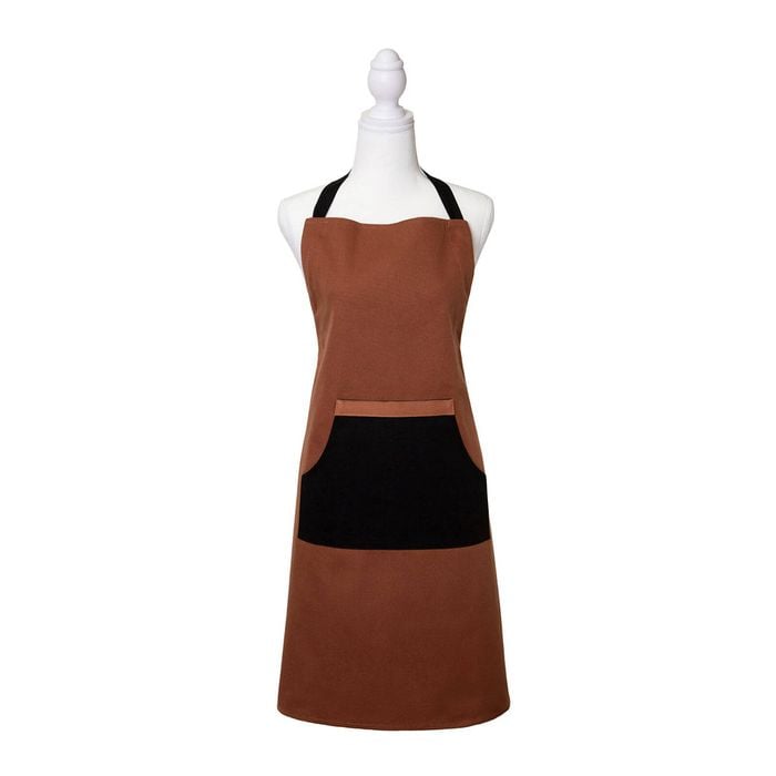 J Elliot Home Selby Cotton Apron 83 x 68 cm Ginger & Black