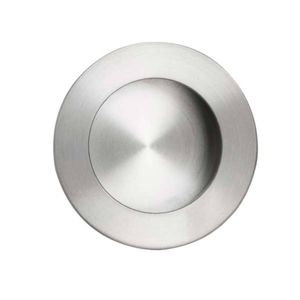 Lemaar 50mm Satin Stainless Steel Round Flush Pull