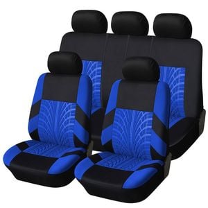 Catzon Car Seat Covers Full Set Universal Airbag Compatible Protector-Blue