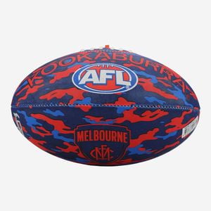 Melbourne Demons AFL Size 5 Camo Synthetic Footy Football