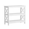Oikiture Hall Console Table Two Open Shelves White