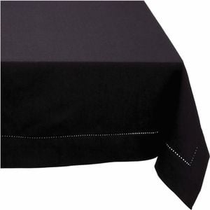 Rans Elegant Hemstitch Black Tablecloth 150x360