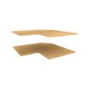 Lugna 900 x 380mm Sand Corner Adjustable Shelves - 2 Pack