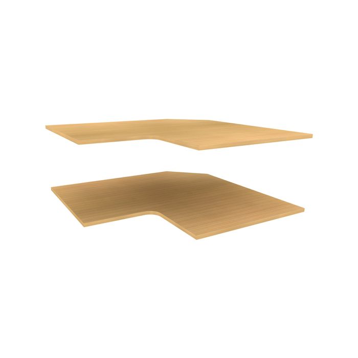 Lugna 900 x 380mm Sand Corner Adjustable Shelves - 2 Pack