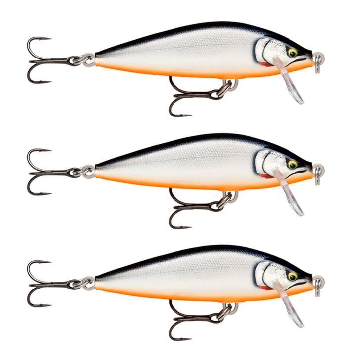 3x Rapala 7.5cm Countdown Sink Hardbody Balsa Fishing Lures - Gilded SL Shad